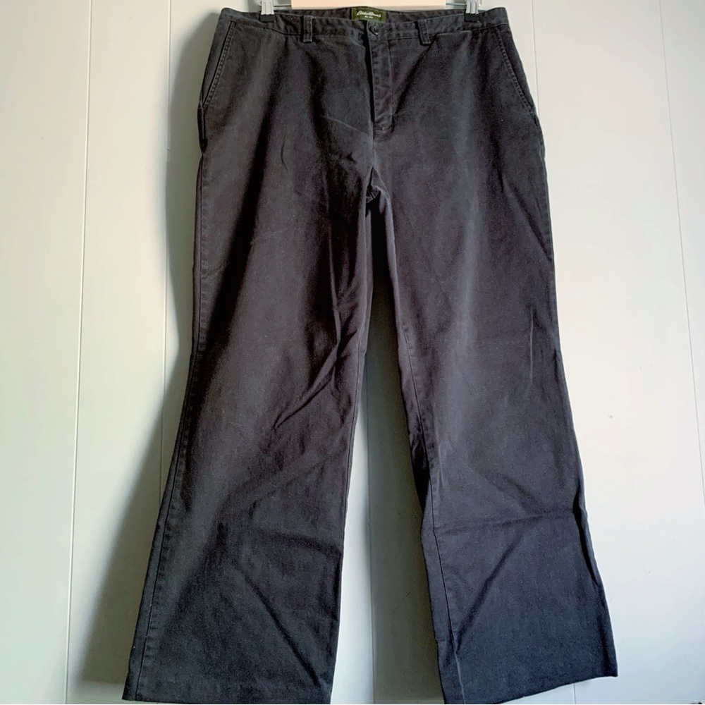 Eddie Bauer Vintage Y2K Stretch Wide Leg Chino 14P Faded Black